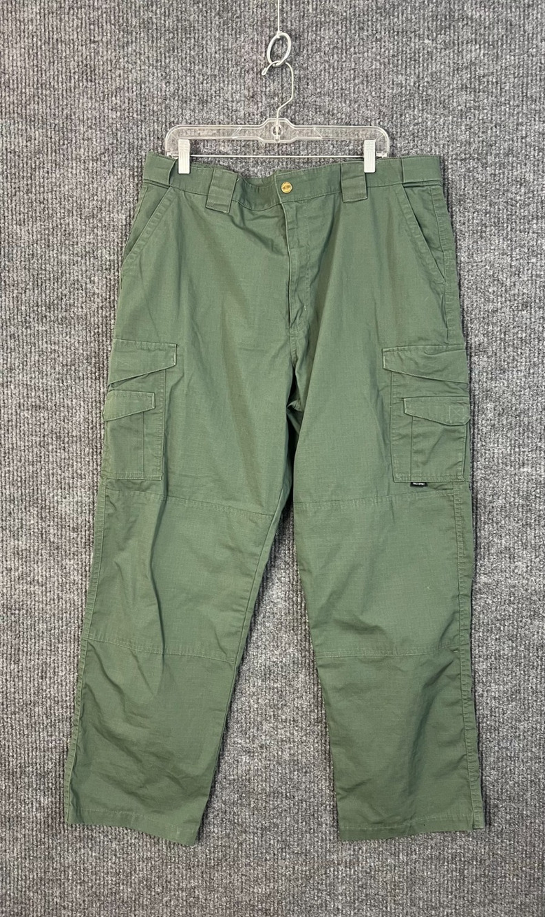 Tru Spec Pants Mens 40 Green Straight Leg Rip Stop Cargo Military Work Wear